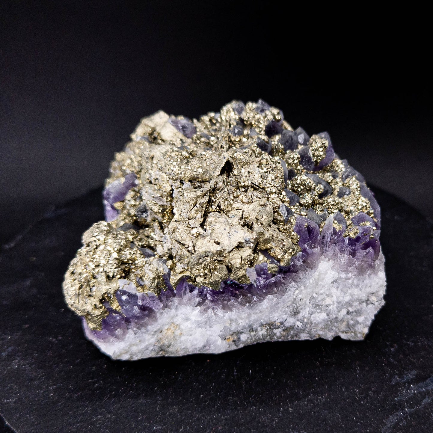 Amethyst with Pyrite, Bulgaria