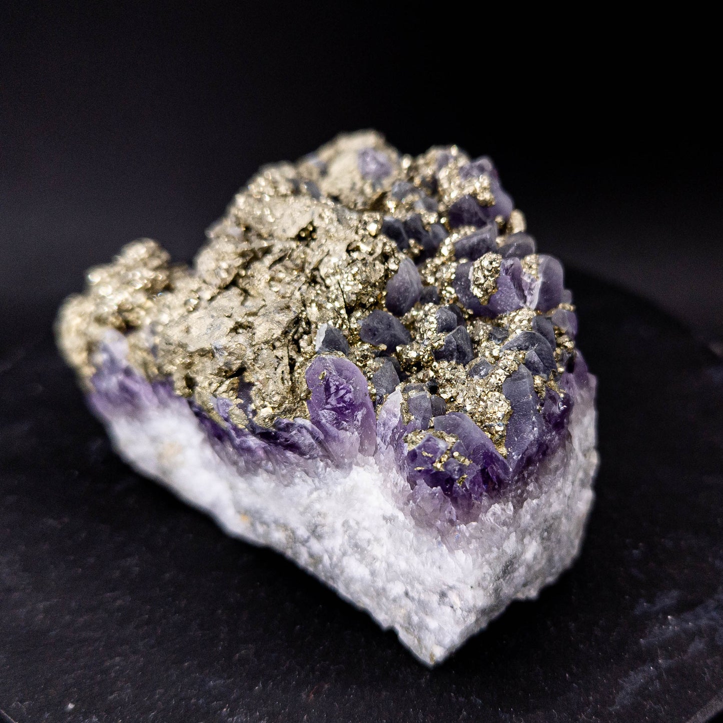 Amethyst with Pyrite, Bulgaria