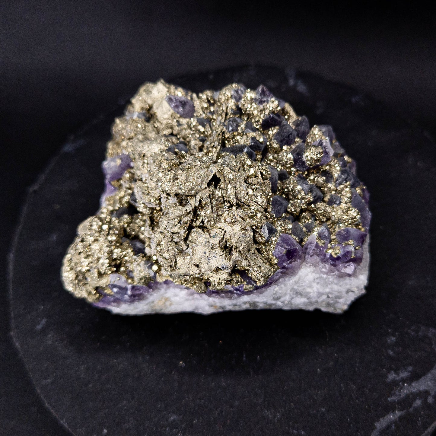 Amethyst with Pyrite, Bulgaria