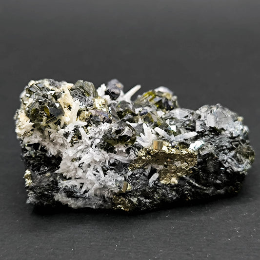 Cleophane-Quartz-Pyrite Cluster from Bulgaria, Madan (104)