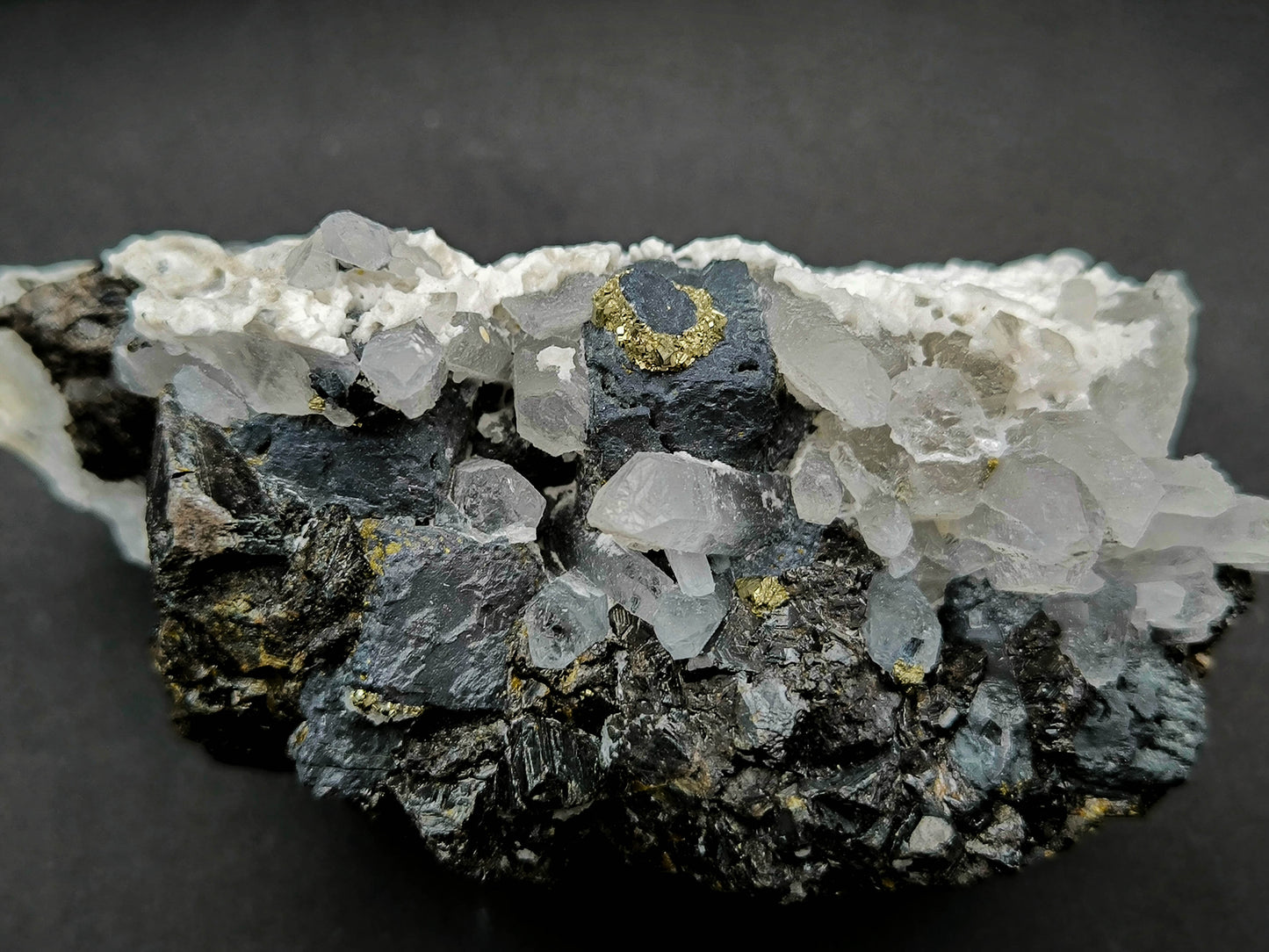 Galena Pyrite Quartz cluster from Bulgaria, Madan (010)