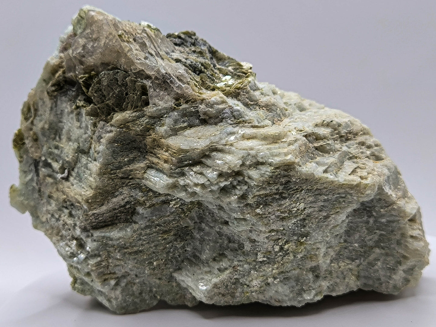 Muscovite specimen in feldspar from Russia, Kola Peninsula (189)