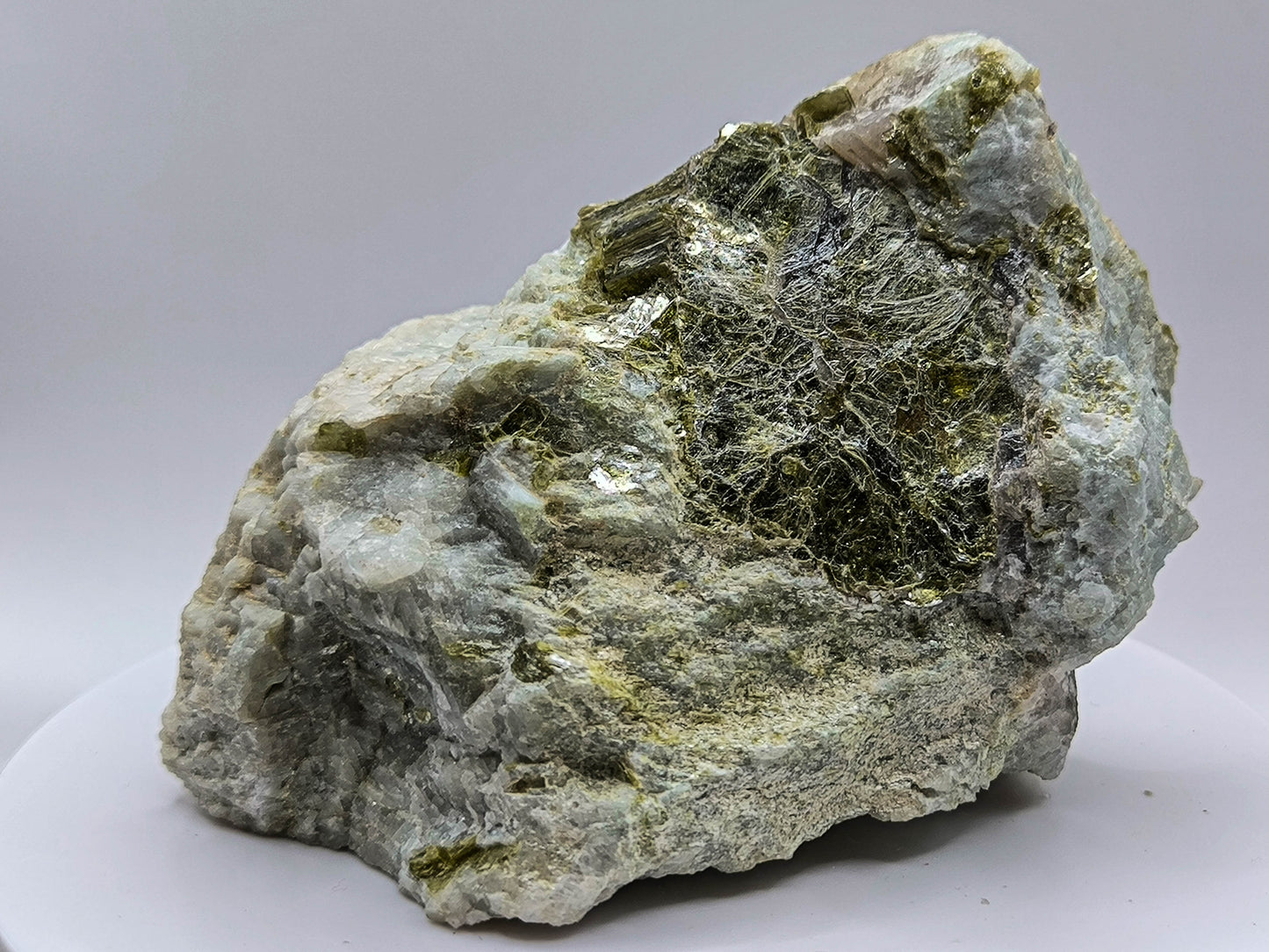 Muscovite specimen in feldspar from Russia, Kola Peninsula (189)