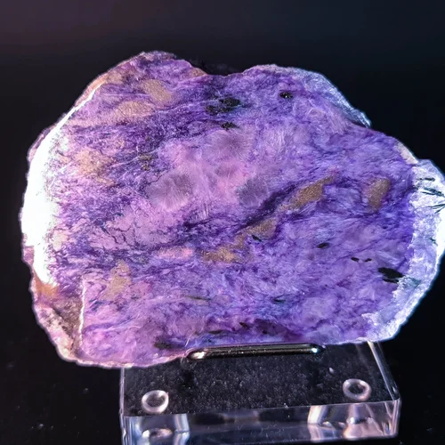 Natural Charoite Polished Slice – Murun Massif, Russia