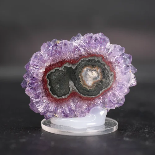 Natural Amethyst Stalactite Slice - Quartz Crystal from Brazil