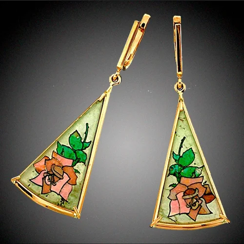 Rose Mosaic Earrings